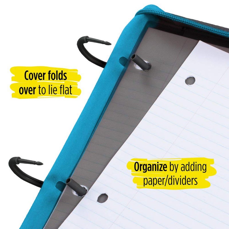 Five Star Flex Hybrid NoteBinder, 1 Inch Ring Binder, Notebook and Binder All-in-One, Teal (73420) - Image 3